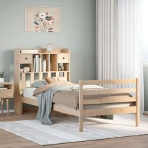 Single Bed,Adult bed,Bookcase Bed without Mattress 90x200 cm Solid Wood Pine VSVS332494