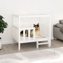 Bonnevie - Single Bed,Dog Bed White 105.5x83.5x100 cm Solid Wood Pine VSVS993948