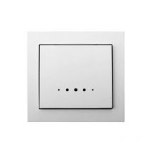 Ospel - Single Big Button Indoor Light Switch Click Wall Plate White with Light