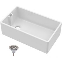 Balterley - Single Bowl Fireclay Belfast Kitchen Sink & Basket Strainer Waste, 795 x 460 x 254mm