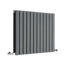 Greenedhouse - Double Flat Panel Radiator Anthracite 600mm High 884mm Wide