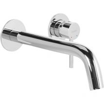 Beliani - Single Lever Wall Mounted Basin Brass Mixer Tap Silver Traful