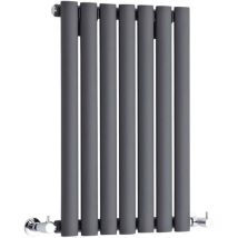 Double Oval Panel Radiators 600mm High 413mm Wide – Anthracite