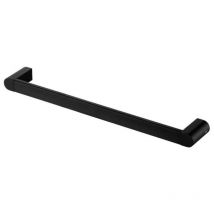 Bisk - Bathroom Single Towel Rail Black Hanger Wall Mounted