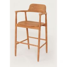Uniqka - Singo - Chaise de bar en teck massif
