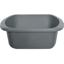 Whitefurze - Rectangular Washing Up Bowl, Silver, Small - Grey