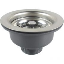 Memkey - Sink drain without overflow, stainless steel basket ø 110 mm 1½', stainless steel + abs, drain + basket