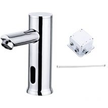 Lokiua - Sink Faucet Kitchen Electric Bathroom With Automatic Sensor Battery Powered Brass Wash Basin Cold Water Faucet Tray Mounted Modern Home