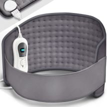 Cintura Termica per Schiena e Reni Grigio Termoforo Elettrico Schiena e Collo Cintura Riscaldante con 3 impostazioni di Temperatura e Spegnimento