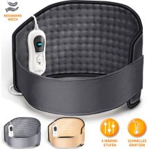 Sinnlein - Heizkissen elektrisch Anthrazit für Bauch und Rücken Heizgürtel mit 3 Temperaturstufen & Abschaltautomatik Wärmegürtel mit verstellbarem