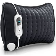 Heizkissen elektrisch Anthrazit mit Füllung 100W für Rücken Schulter Nacken Wärmekissen mit 3 Temperaturstufen & Abschaltautomatik - Sinnlein