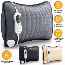 Heizkissen elektrisch Beige mit Füllung 100W für Rücken Schulter Nacken Wärmekissen mit 3 Temperaturstufen & Abschaltautomatik - Sinnlein