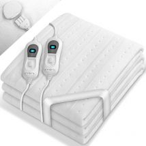 Sottocoperta Elettrica Termica 160x140cm con Spegnimento Automatico Coperta Riscaldante con 3 livelli di Temperatura Copertina Riscaldata per il