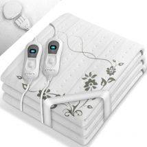 Sinnlein - Surmatelas Chauffant Électrique 160x140cm double avec Arrêt Automatique Couverture thermique Réglable à 3 Niveaux de Températures en