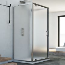 Duschkabine 3-seitig Strukturglas h 185 mod. Sintesi Trio 1 Tür 90x70x90 Öff. 70 cm