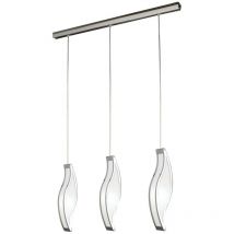 Inspired Mantra Sintesys Linear Pendant 3 Drop GU10 3 Light Bar Polished Chrome, cfl Lamps included