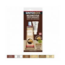 Reconstitue bois pour parties manquantes (angles, gros trous) - Tube de 66g Sinto bois - Teinte: Chêne moyen