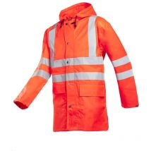 Sioen - Warnschutz-Regenjacke monoray Leuchtrot 100%PES Gr. 2XL