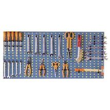 Pannello Forato in Acciaio 100x50 cm – 40 Ganci Inclusi – Utensileria – SIPA