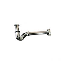 Siphon a tube en s en laiton chromA raccord 1 "1/4 sans drain pour lavabo bidet