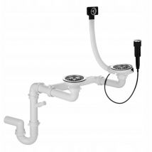 Siphon automatique mural 2 compartiments push up