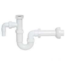 Siphon Bassin Salle de Bains 32mm Plastique Évier Déchets Entrée Machine Laver