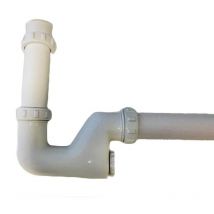 Siphon pour lavabo 1 blanc complet en laiton