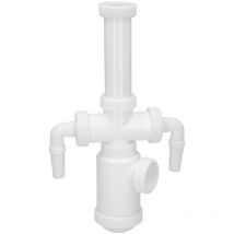 Siphon Bouteille Extensible Sortie 1 1/2' ø 40mm 2 Entrées Lave-Linge