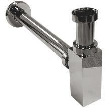 Siphon carré chromé découpable D32mm sibille
