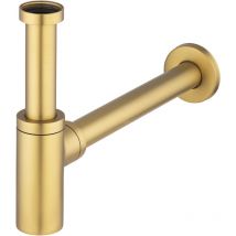 Noyon&thiebault - Sifón redondo de latón para lavabo 1'1/4 Dorado