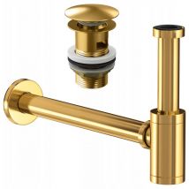Granitan - siphon de lavabo laiton ou + click plug