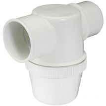 Nicoll - Siphon de parcours blanc pvc-c à coller - entrée horizontale Ø50