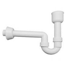 Siphon de raccordement pour drain d'urinoir en pp blanc