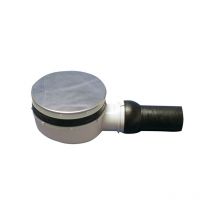 Ferrari Srl - Siphon de receveur de douche, bas, DN40 avec articulation sphérique, pour un diamètre de trou de 90 mm, couvercle en acier inoxy