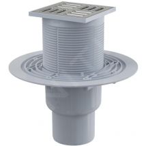 Alcadrain Douchegoten - Siphon de sol 105x105 mm, diamètre 50/75 mm, bouchon anti-odeur combiné smart, acier