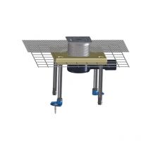 Ferrari Srl - Siphon de sol DN40/50 horizontal avec collier en béton polymère CeraDrain, support 'Klick-Klack' 121x121mm/115x1