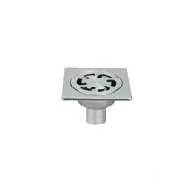 Siphon de sol inox Solusec 100x100 mm - sortie verticale Ø40