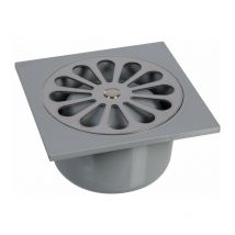 Siphon de sol pvc gris - 100 x 100 mm Grandsire