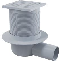 Siphon droit 105 X 105 CONNECTEUR dn 50 BALANCE sol plastique bonde d'écoulement de bain de douche extra plat alcadrain APV5111