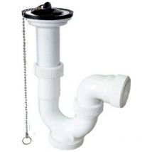Siphon extensible courbe montserrat avec valve (1' 1/2 x Ø40 mm.) (Paquet de 2 Unités)