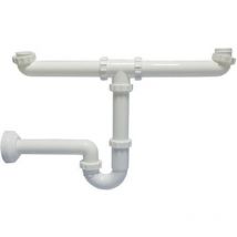 Siphon « euro » pour éviers 2 voies