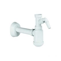 Siphon Evier Bouteille 1 Voie Pp Blanc