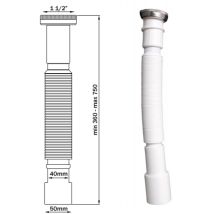 Aniplast - 6/4' X 40/50mm Siphon De Vidange Universel À Siphon Réglable Avec Écrou Chromé