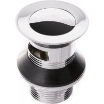 Siphon de lavabo – métal chromé – 38 mm diamètre x 80 mm hauteur – Vanne pop-up – SANITOP WINGENROTH