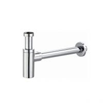 Siphon Lavabo Design Totem Tubulaire - Laiton chromé