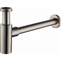 Siphon d'évier standard, couleur acier brossé, raccord 1'1/4 Damast 18219 acier inoxydable brossé