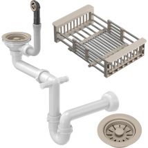 Granitan - siphon télescopique pour évier manuel 1KOM beige