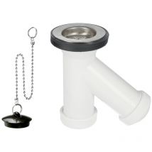 Sifon y Griega Con Valvula y Tapon 1-1/2' Salida De ø 40 mm.