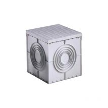 Siphonbox 30x30cm Monobloc mit Verstärktem Deckel Ideal für Abflüsse Abwasserabfluss Hohe Widerstandsfähigkeit