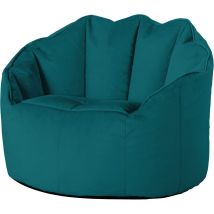 Sirena Velvet Bean Bag Accent Chair - Teal